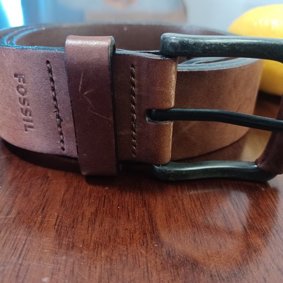 Fossil Men‘s Genuine leather Belt 95/38 Brown style 100153 - Picture 1 of 9